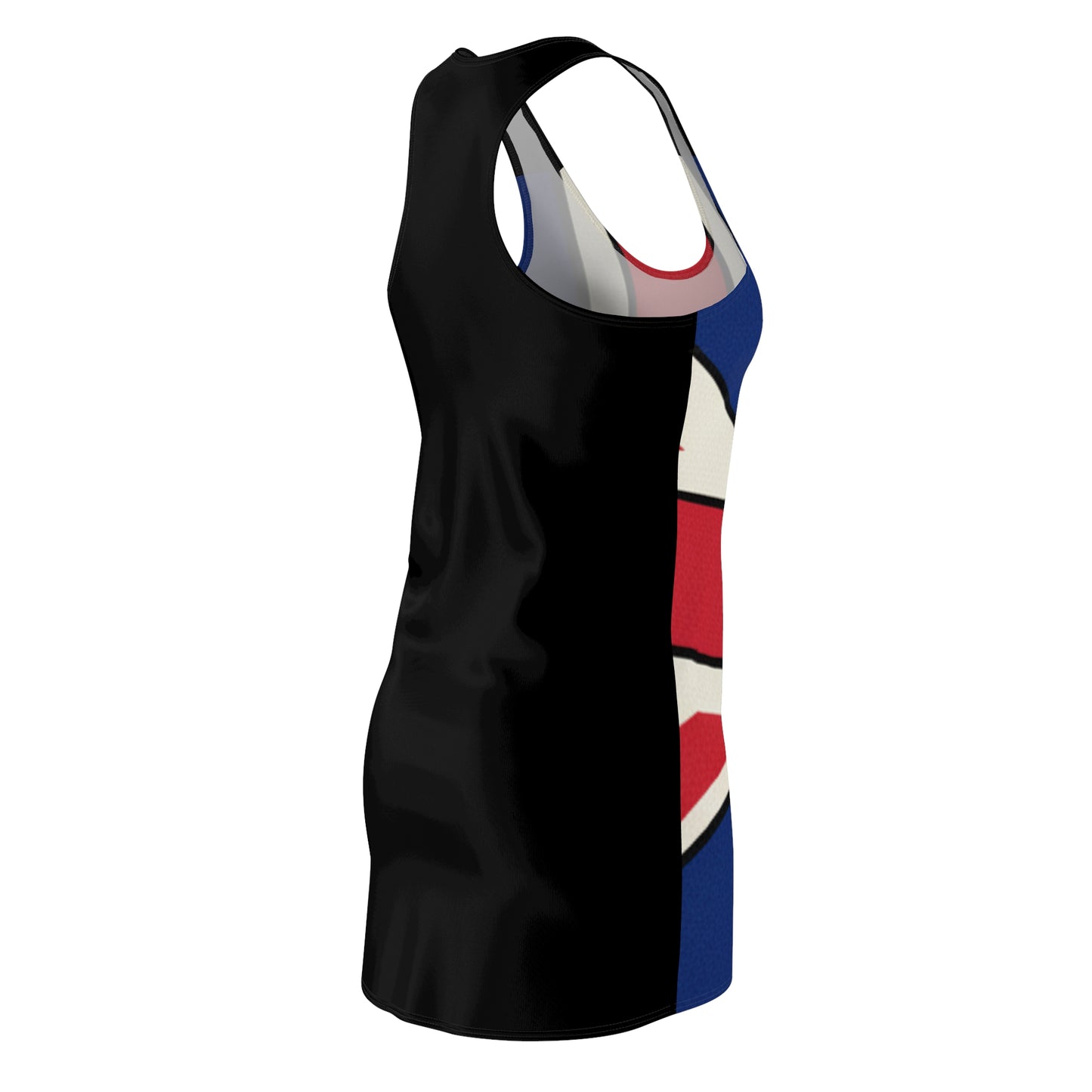 British Union Jack Black Racerback Dress — Front Print