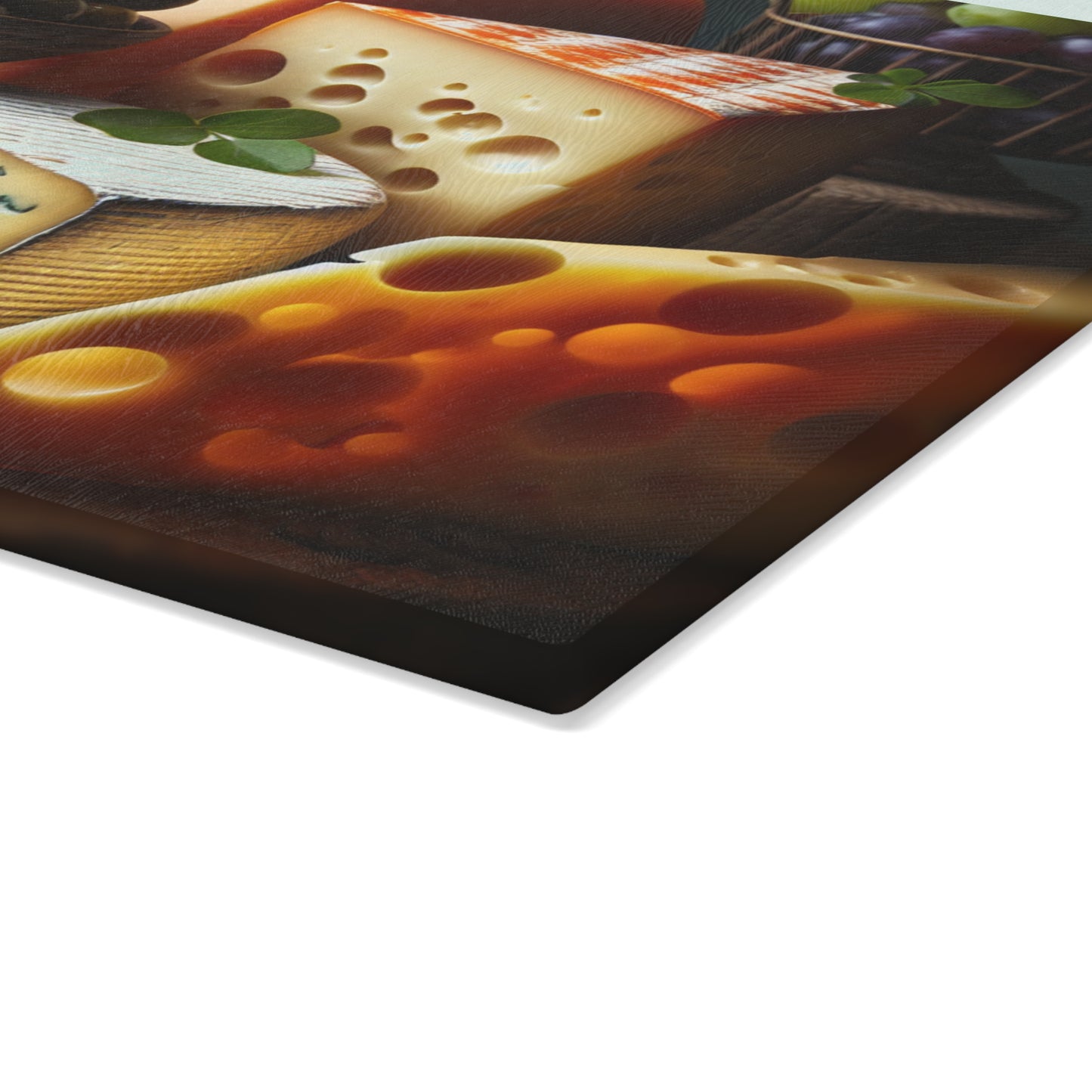 Cheese Time Glass Cutting Board