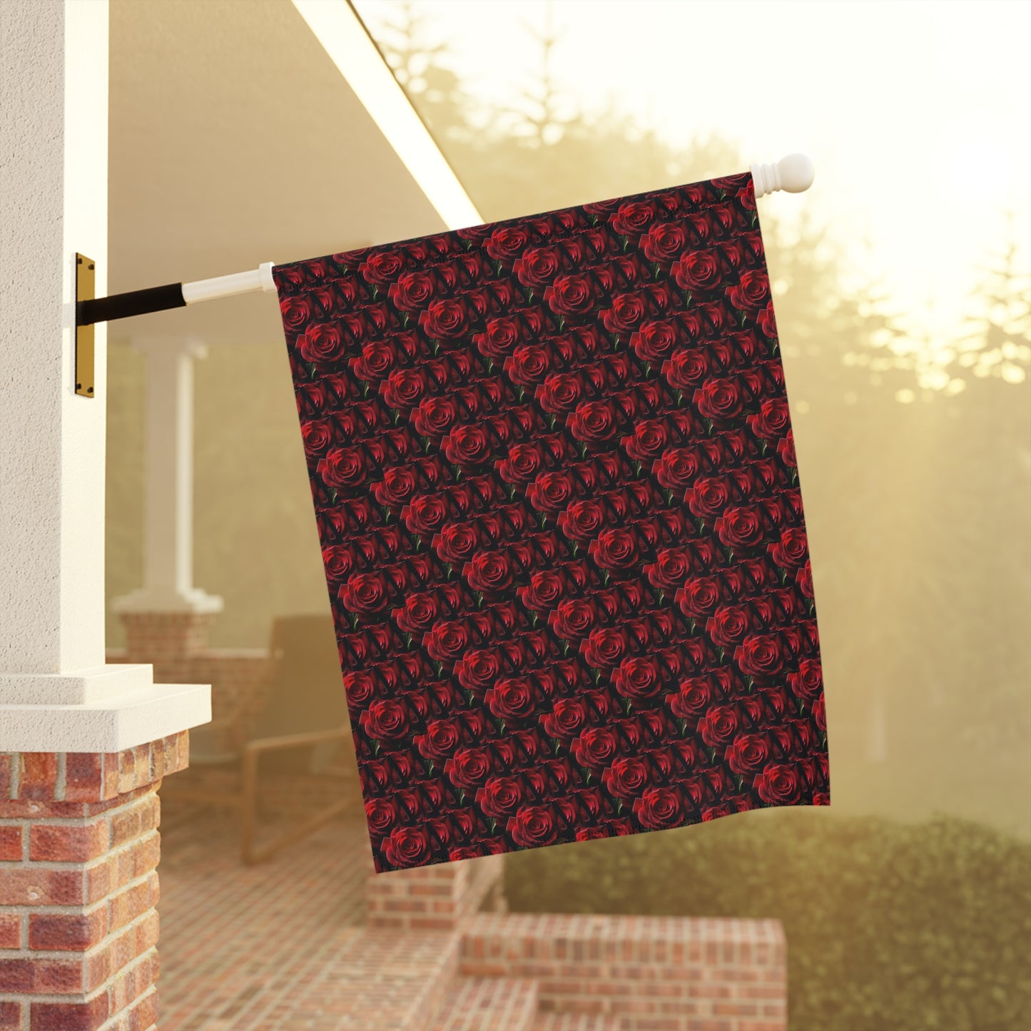 Elegant Floral Garden Banner - Vibrant Red Roses Design