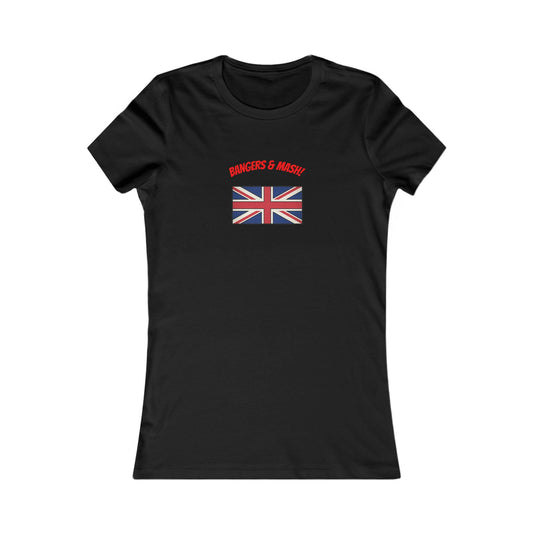 Women’s Tee – "Bangers & Mash" Union Jack Graphic
