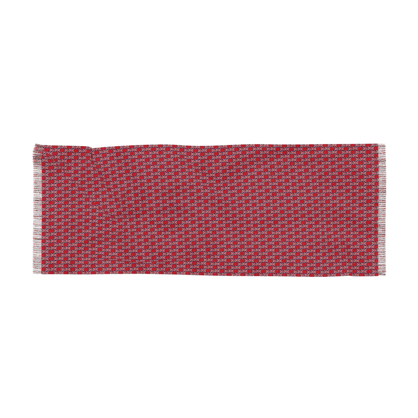 Union Jack Geometric Light Scarf — British Flag Pattern Fashion Scarf Red