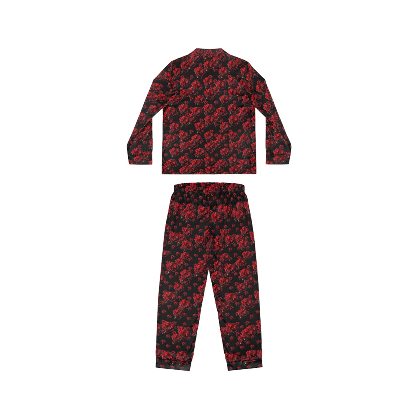 Cover me in Roses Satin Pajama Set — Women’s Printed Sleepwear