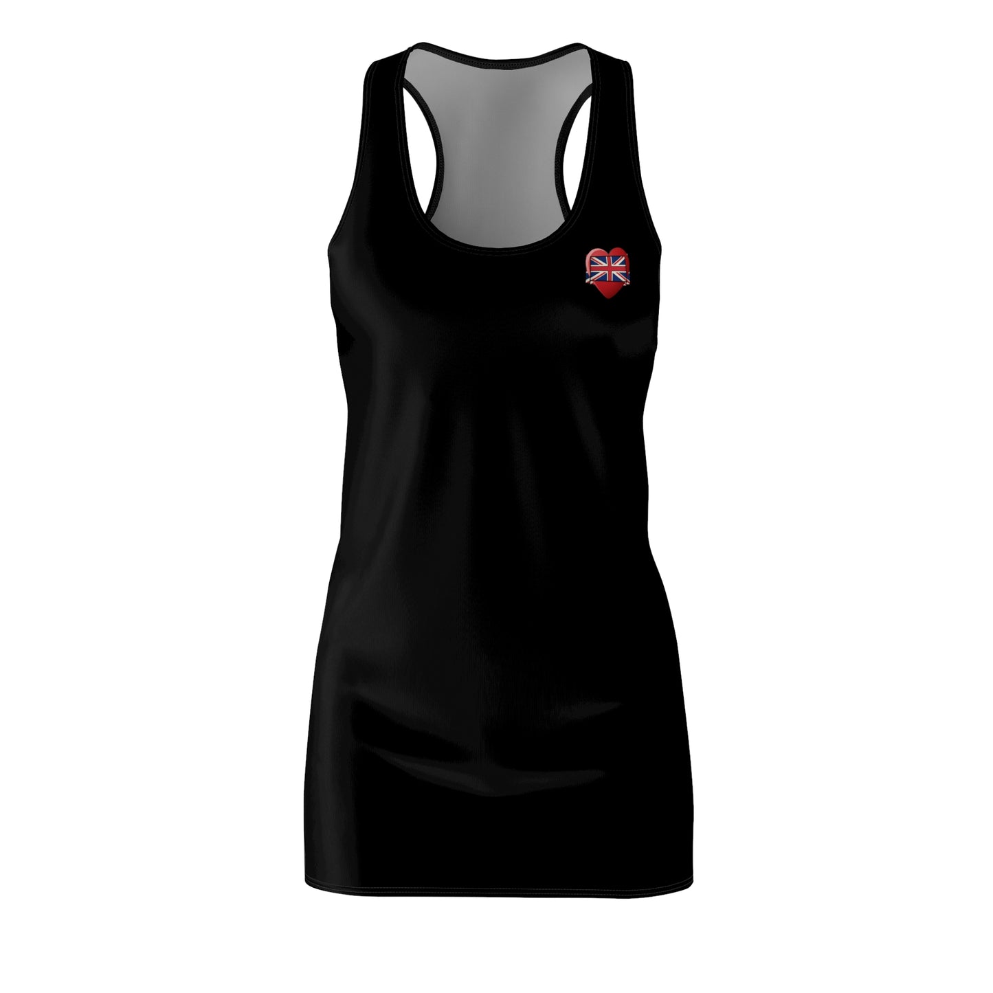 British Heart - Little Black Union Jack Racerback Dress