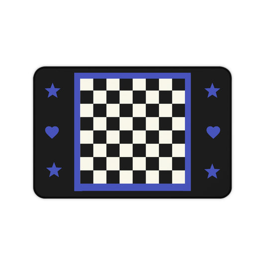 Chessboard/Deskmat/Mouse Pad Blue Trim 3 size options