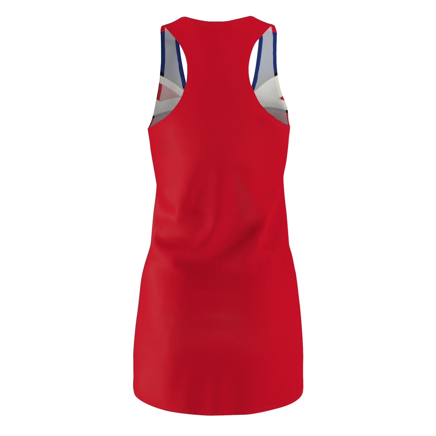 Play on the British Union Jack Design - Racerback Dress — Red Front Print
