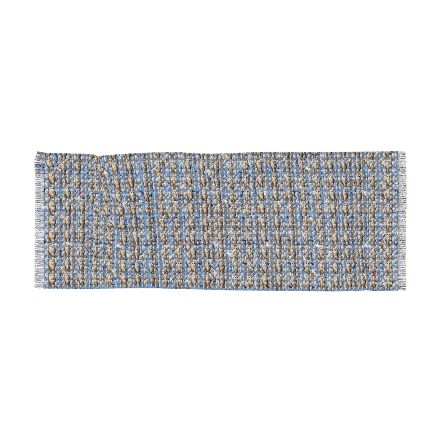 Owl Fashion Scarf Light Blue