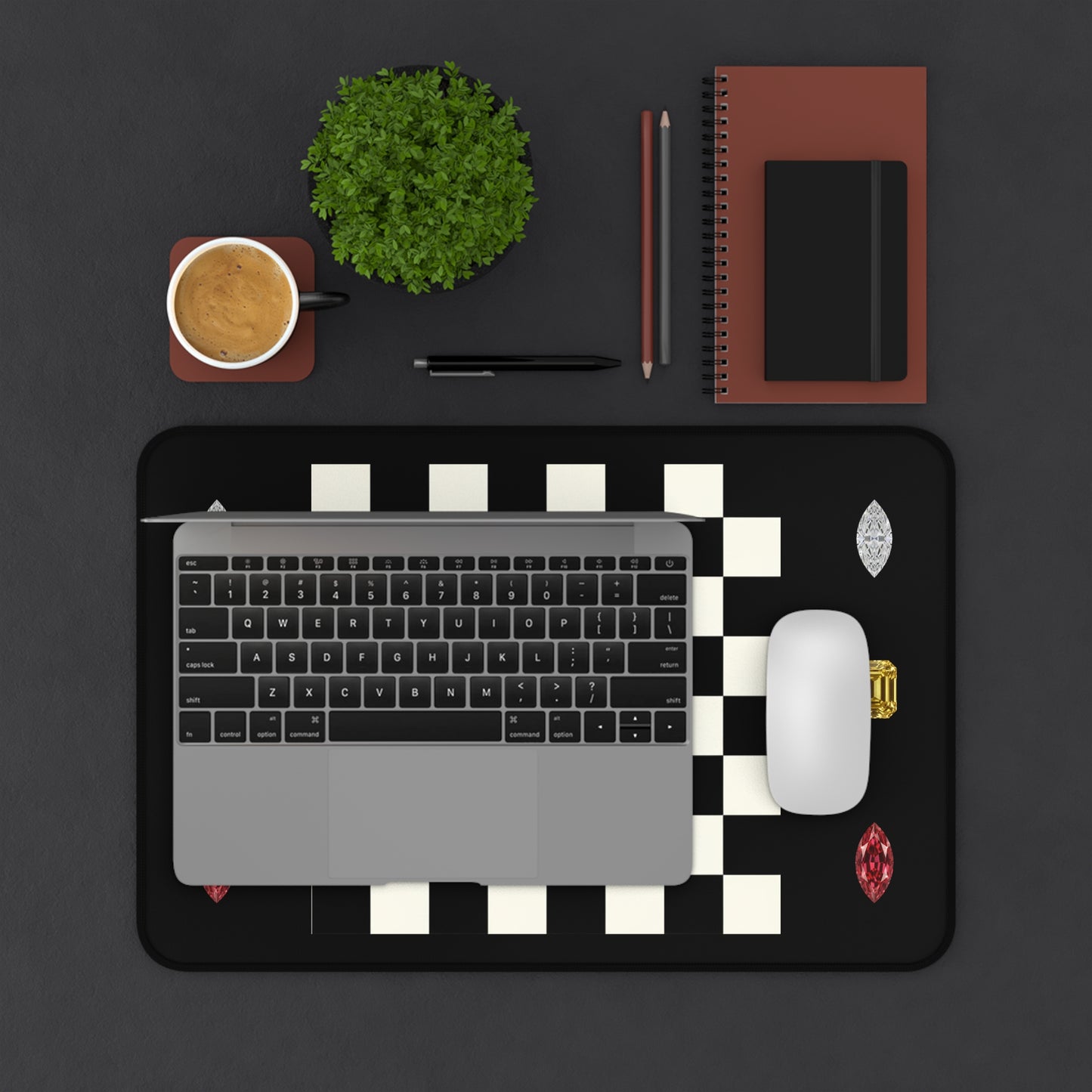 Jewels and Chess board/Deskmat/Mouse Pad 3 size options