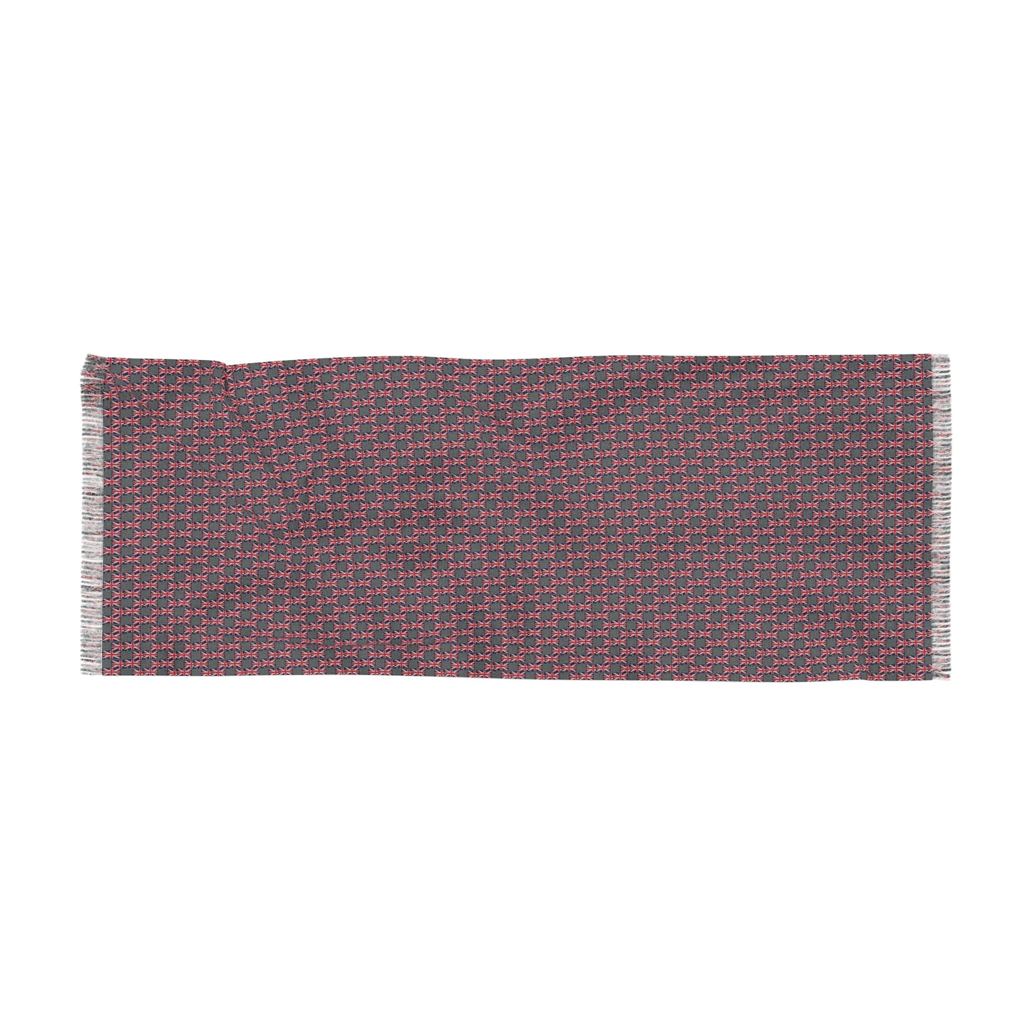 Union Jack Patterned Scarf Dark Gray